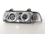 Paire de feux phares Design Angel Eyes BMW Serie 3 coupe E36 92-98 Chrome