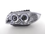 Paire de feux phares Design BMW serie 1 E87/E81 04-11 Chrome