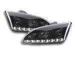 Paire de feux phares Daylight Led DRL Ford Focus 2 C307 de 05-08 Noir