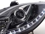 Paire de feux phares Daylight led Seat Leon 2 1P de 2009 a 2013 chrome