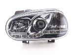 Paire de feux phares Daylight led DRL VW Golf 4 de 1997 a 2003 chrome