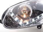 Paire de feux phares Daylight led DRL VW Golf 5 de 2003 a 2008 chrome