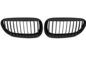 Paire grilles calandre BMW serie 6 E63/E64 02-10 noir mat