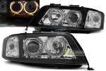 Paire de feux phares Audi A6 99-01 angel eyes xenon noir