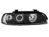 Paire de feux phares BMW serie 5 E39 95-00 angel eyes noir