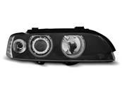 Paire de feux phares BMW serie 5 E39 95-03 angel eyes CCFL noir