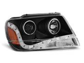 Paire de feux phares Jeep Grand Cherokee 99-05 Daylight LED noir