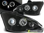 Paire de feux phares Ford Focus 01-04 angel eyes noir