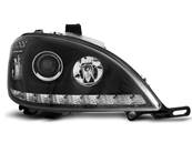 Paire de feux phares Mercedes ML W163 98-01 Daylight led noir