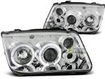 Paire de feux phares VW Bora 98-05 angel eyes chrome