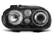 Paire de feux phares VW Golf 4 de 09/1997 a 09/2003 angel eyes noir