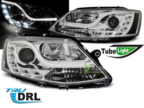 Paire de feux phares VW Jetta 6 11-17 Daylight DRL led LTI chrome