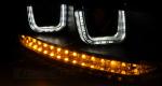 Paire de feux phares VW Polo 6R 09-14 led U-Type noir