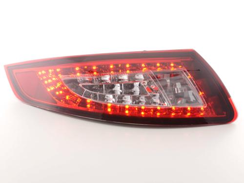 Paire feux arrière Porsche 911 type 997 2005 a 2009 Rouge Chrome Led