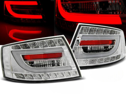 Paire de feux arriere Audi A6 C6 berline de 04/2004 a 2008 LED BAR chrome
