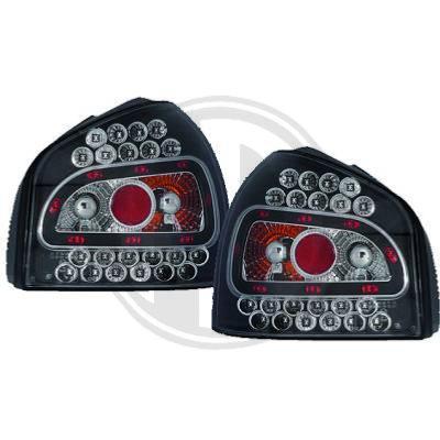 Paire de Feux arriere Design Audi A3 8L 1996 a 2000 Noir Led