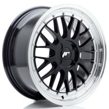 Jante JR Wheels JR23 18x8 ET20-42- 4 trous sur mesure- Gloss Black w/ Machined Lip