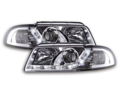 Paire de feux phares Daylight DRL Led Audi A4 B5 1994-1999 chrome