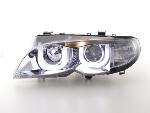 Paire de feux phares Angel Eyes BMW serie 3 E46 Berline 02-05 chrome