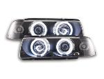 Paire de feux phares Angel Eyes CCFL BMW Serie 3 E36 Cabriolet 92-98 Noir