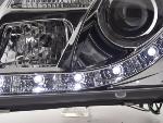 Paire de feux phares Daylight Led Opel Vectra C 02-05 chrome