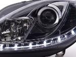 Paire de feux phares Daylight led Seat Leon 2 1P de 2009 a 2013 chrome