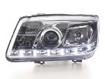 Paire de feux phares Daylight Led VW Bora de 99-04 Chrome