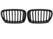 Paire grilles calandre BMW serie 1 F20/F21 de 2011 a 12/2014 Noir brillant