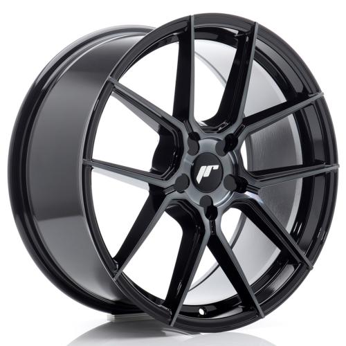Jante JR Wheels JR30 19x8,5 ET20-45 - 5 trous sur mesure - Black machined Tinted face