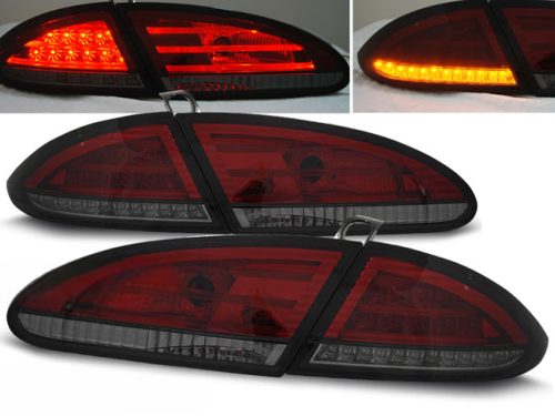 Paire de feux arriere Seat Leon 1P de 2005 a 2009 LED rouge fume