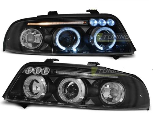 Paire de feux phares Audi A4 99-00 angel eyes noir