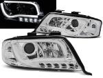 Paire de feux phares Audi A6 97-01 Daylight LTI DRL led chrome