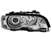 Paire de phares BMW serie 3 E46 Coupe 99-03 angel eyes CCFL chrome