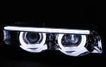 Paire de feux phares BMW serie 7 E38 94-01 angel eyes Led chrome