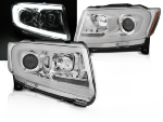 Paire de feux phares Jeep Grand Cherokee de 2011 a 2013 LED LTI chrome