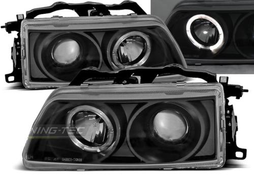 Paire de feux phares Honda CRX 90-92 Angel eyes noir