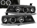 Paire de feux phares Opel Calibra 90-97 angel eyes noir
