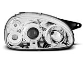 Paire de feux phares Opel Corsa B 93-00 angel eyes chrome