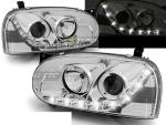 Paire de feux phares VW Golf 3 91-97 daylight led chrome