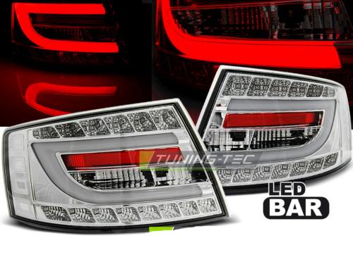 Paire de feux arriere Audi A6 C6 berline 04-08 LED BAR chrome