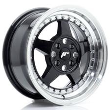 Jante JR Wheels JR6 15x7 ET35 - 4x100 - Gloss black Machined lip