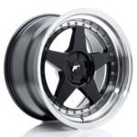 Jante JR Wheels JR6 18x10,5 ET25 - 5x114.3/5x120 - Gloss black Machined lip