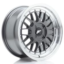 Jante JR Wheels JR23 16x8 ET20-45- 4 Trous sur mesure - Hyper Gray w/ Machined Lip