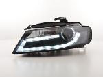 Paire de feux phares Daylight Led DRL Audi A4 08-11 Noir