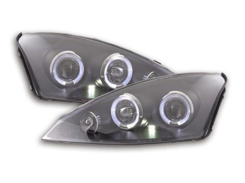 Paire de feux phares Angel Eyes Ford Focus 1 de 98-01 Noir