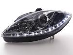 Paire de feux phares Daylight led Seat Leon 2 1P de 2009 a 2013 chrome