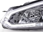 Paire de feux phares Daylight led DRL VW Golf 6 de 08-12 chrome