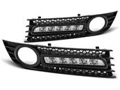 Grilles Antibrouillard avec DRL Audi A4 2001 a 2004 Noir