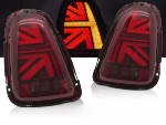 Paire de feux arriere Mini Cooper R56-R57-R58-R59 2006 a 2014 Rouge - FULL Led