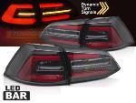 Paire de feux arriere VW Golf 7 13-17 FULL LED BAR Dyn Noir Blanc Rouge